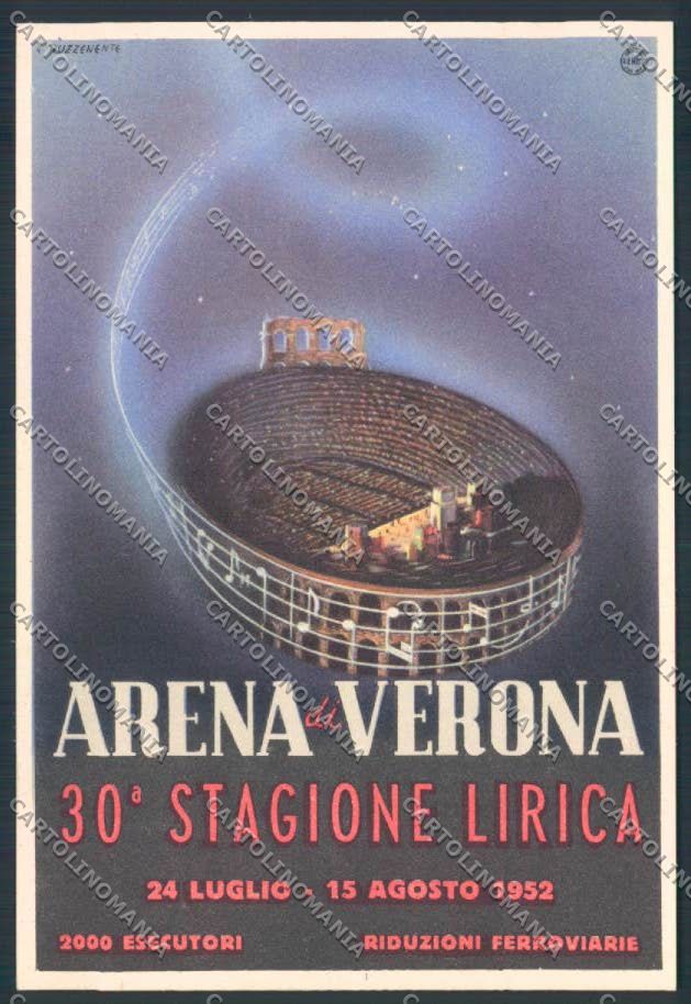 Verona Festival Opera Arena 1952 FG cartolina MQ2690 – fronte