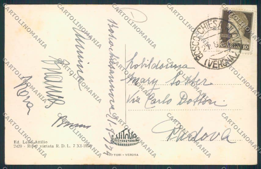 Verona Bosco Chiesanuova cartolina MQ2700 – retro