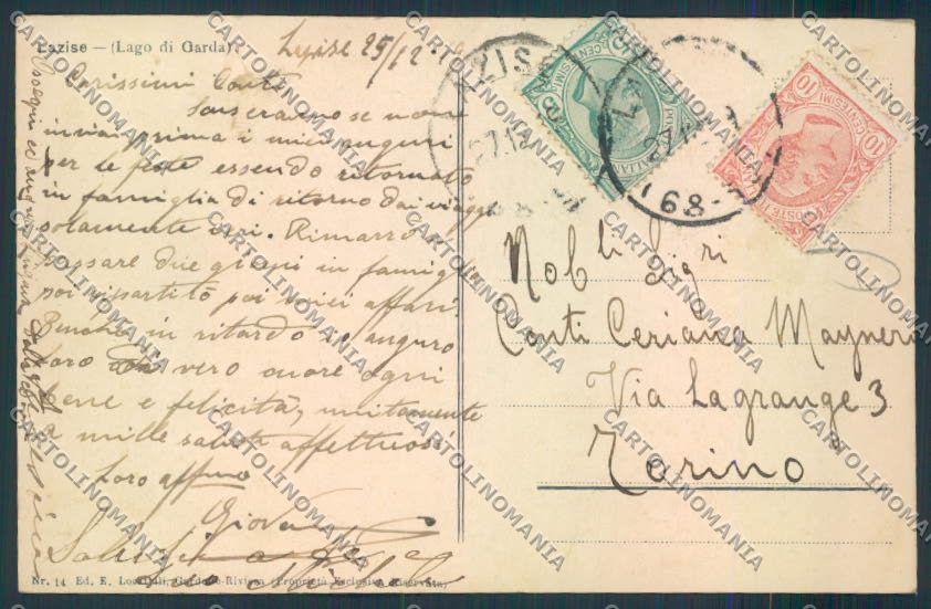 Verona Lazise cartolina MQ2708 – retro
