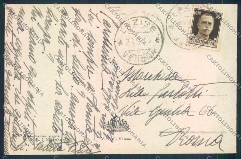 Verona Lazise cartolina MQ2716 – retro