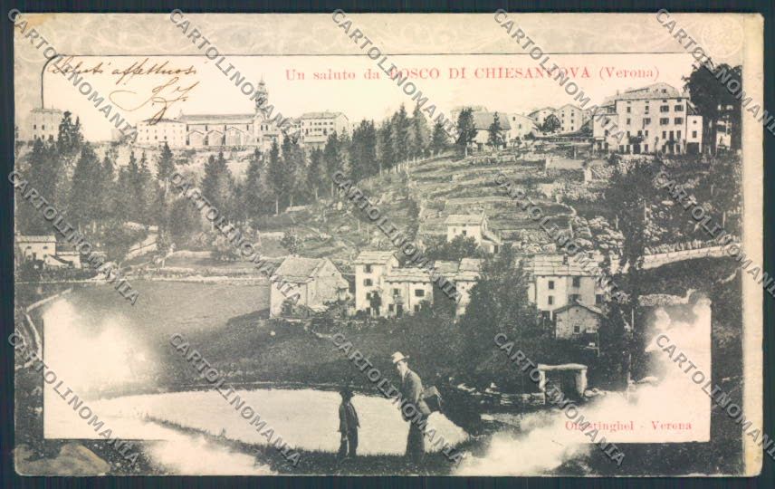 Verona Bosco Chiesanuova PIEGA cartolina MQ2750 – fronte