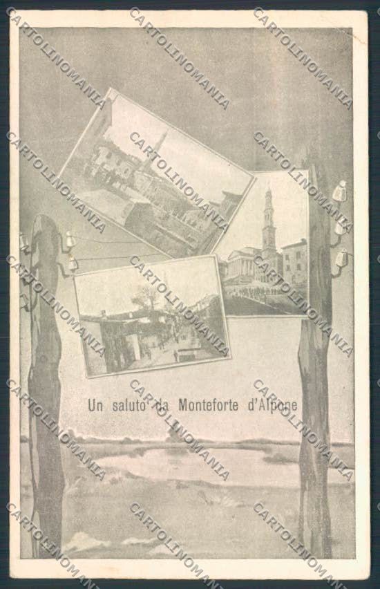 Verona Monteforte d'Alpone PIEGHINA cartolina MQ2755 – fronte