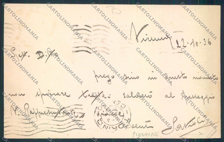 Vicenza Commerciale PIEGHINE cartolina MQ2816 – retro