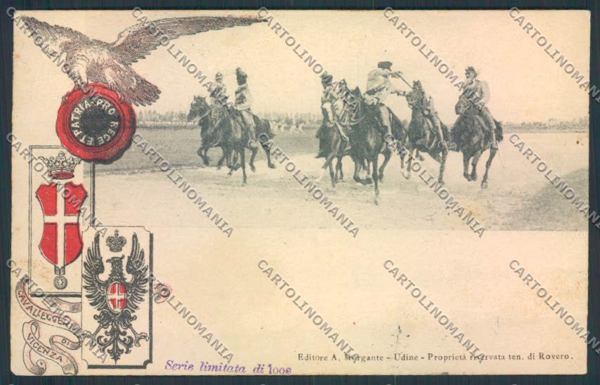 Vicenza Cavalleggeri PIEGHINA cartolina MQ2878 – fronte