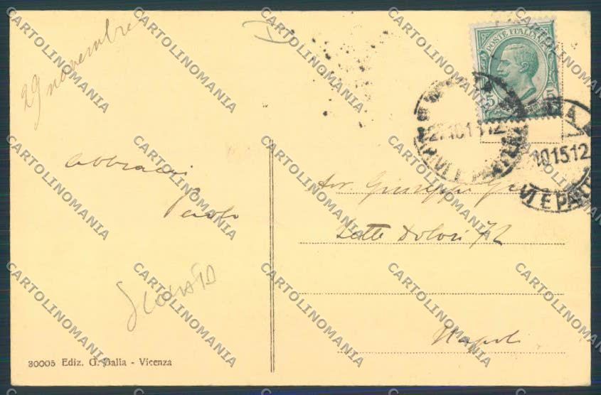 Vicenza città SCOLLATA cartolina MQ2887 – retro