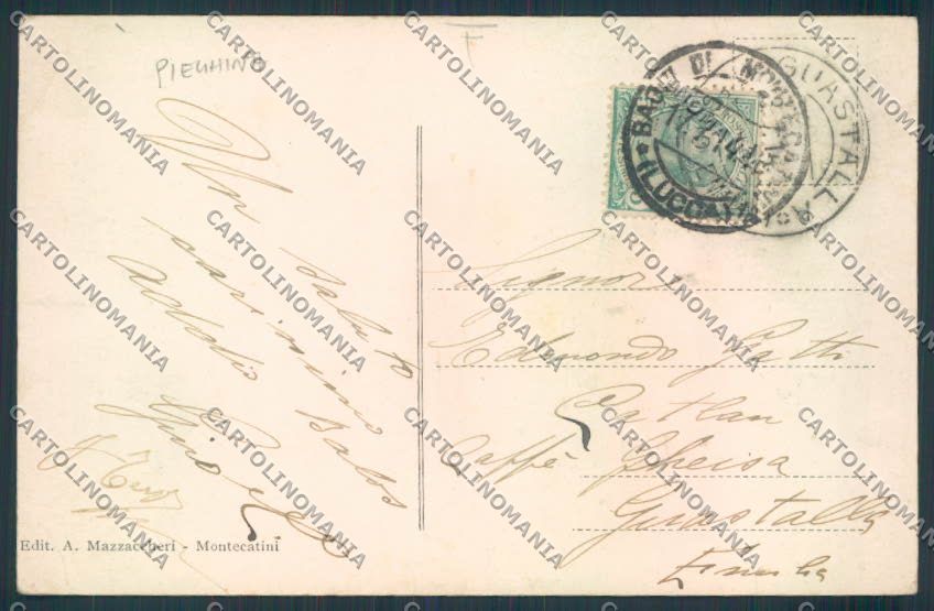 Pistoia Montecatini PIEGHINA cartolina MQ2908 – retro
