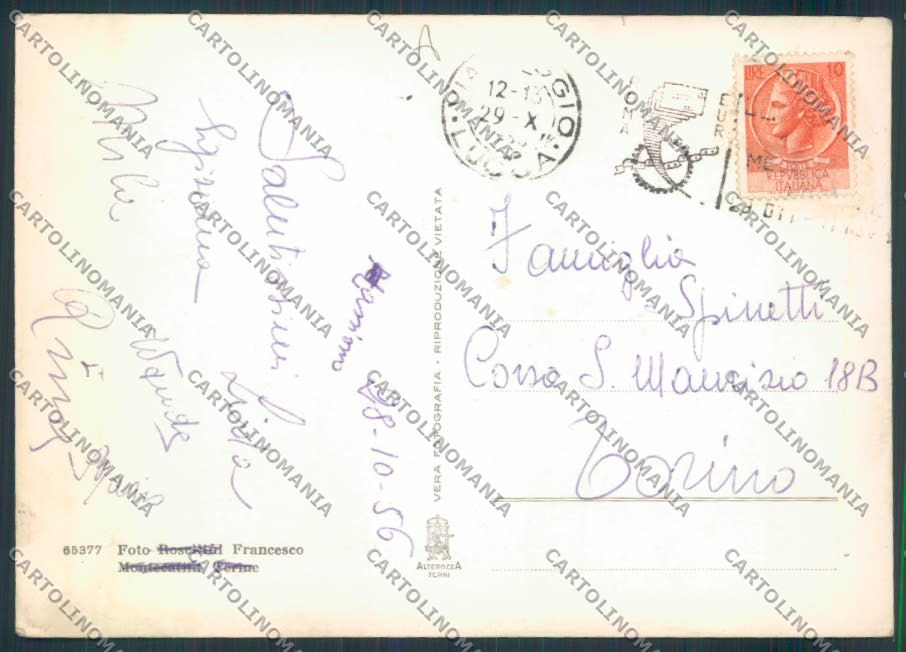 Pistoia Montecatini Foto FG cartolina MQ2913 – retro
