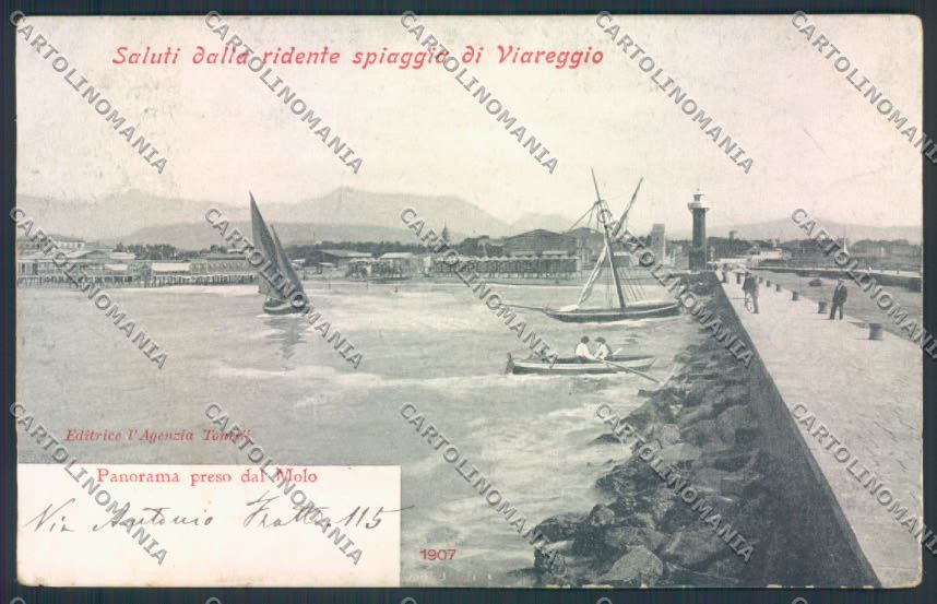 Lucca Viareggio cartolina MQ2928 – fronte