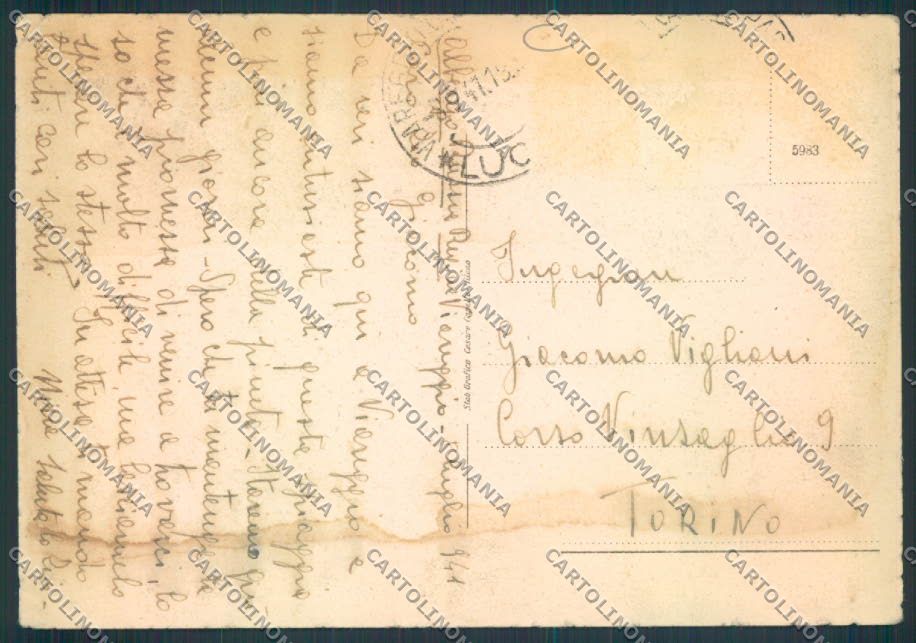 Lucca Viareggio FG cartolina MQ2939 – retro