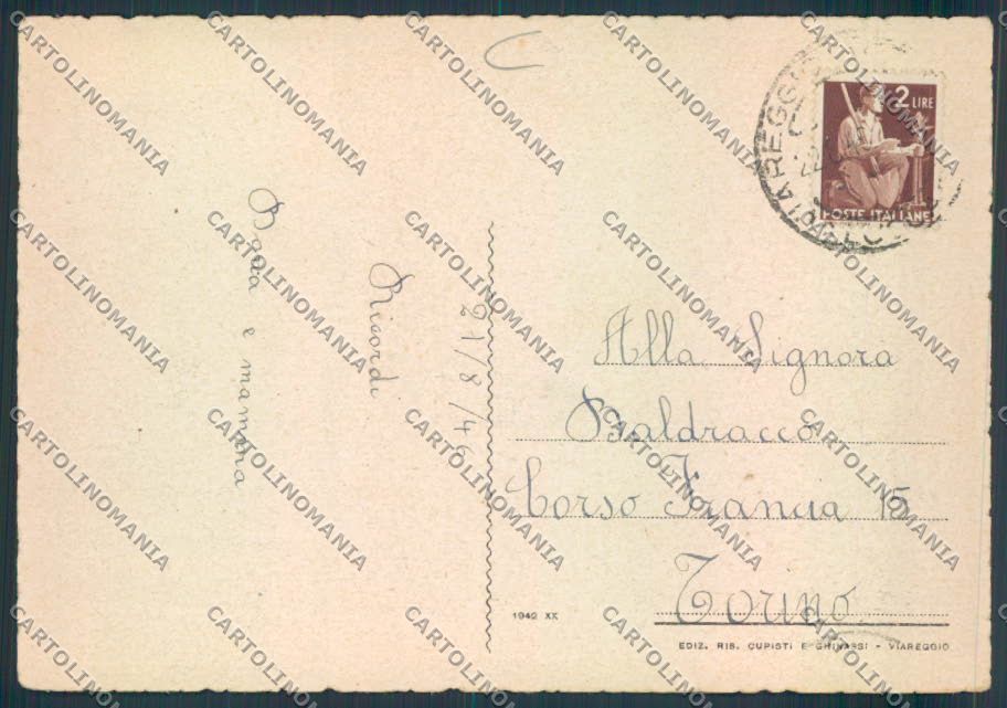 Lucca Viareggio FG cartolina MQ2941 – retro