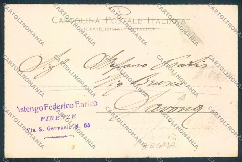 Firenze città PIEGATA cartolina MQ3059 – retro