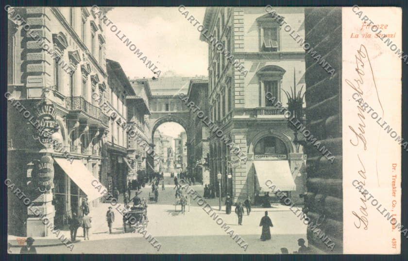 Firenze città Via Strozzi cartolina MQ3075 – fronte