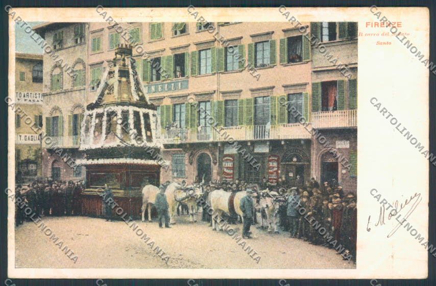 Firenze città Processione Sabato Santo cartolina MQ3091 – fronte