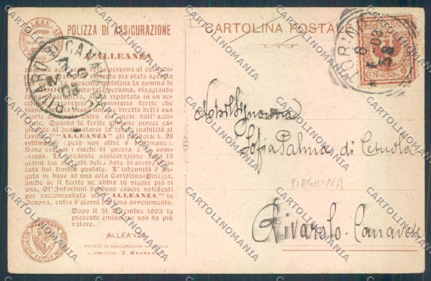 Livorno città PIEGHINA cartolina MQ3152 – retro