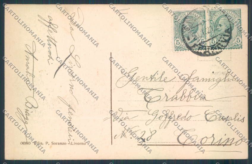 Livorno città cartolina MQ3163 – retro