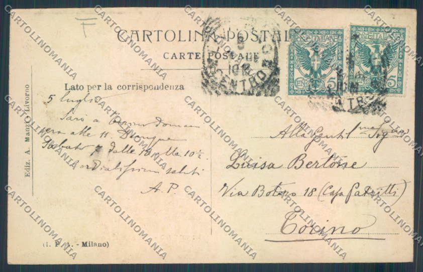 Livorno città Foto cartolina MQ3164 – retro
