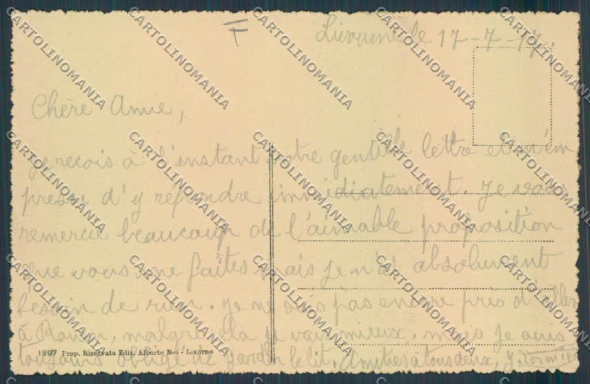 Livorno città cartolina MQ3165 – retro