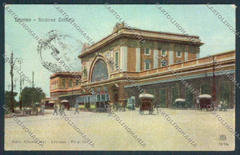 Livorno città Stazione Tram cartolina MQ3173 – fronte