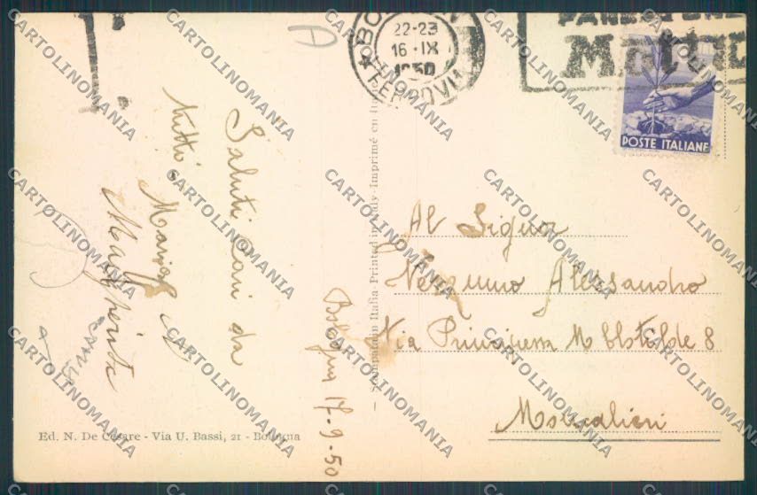 Bologna città Tram STRAPPO cartolina MQ3235 – retro