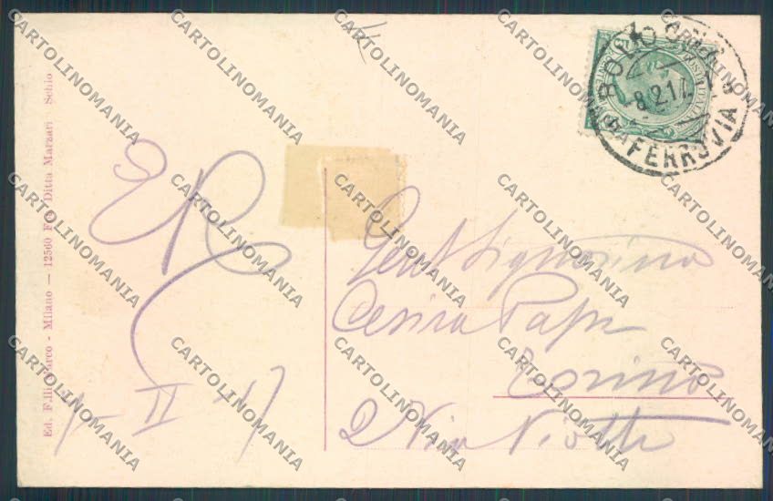 Bologna città Saluti daStazione cartolina MQ3264 – retro