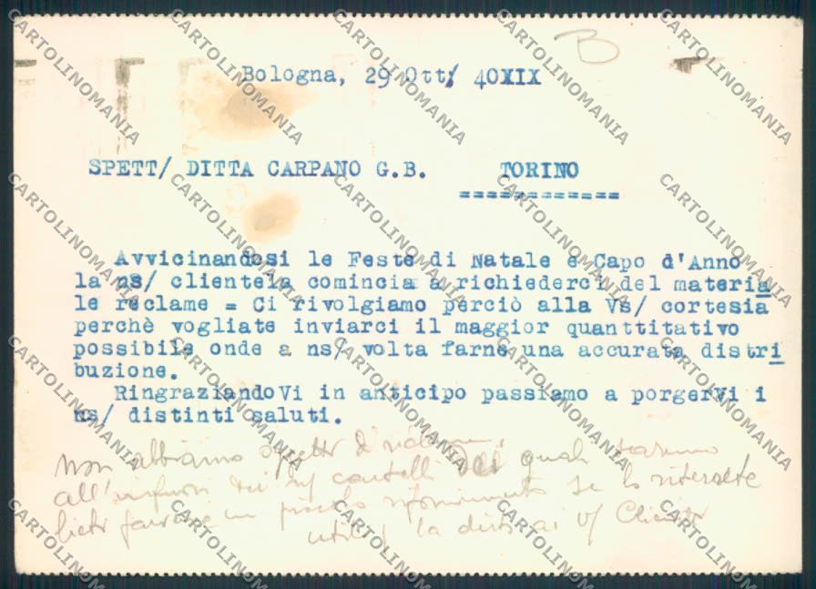 Bologna Commerciale FG cartolina MQ3295 – retro