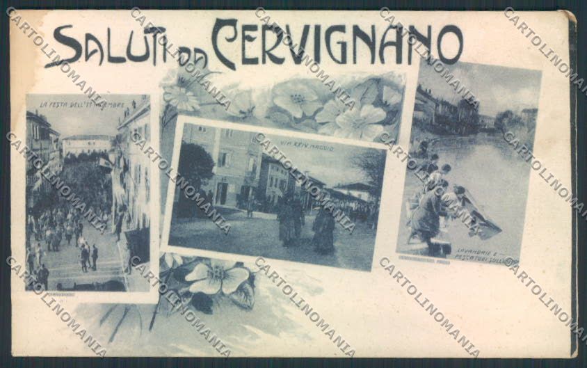 Udine Cervignano del Friuli Saluti da cartolina MQ3355 – fronte