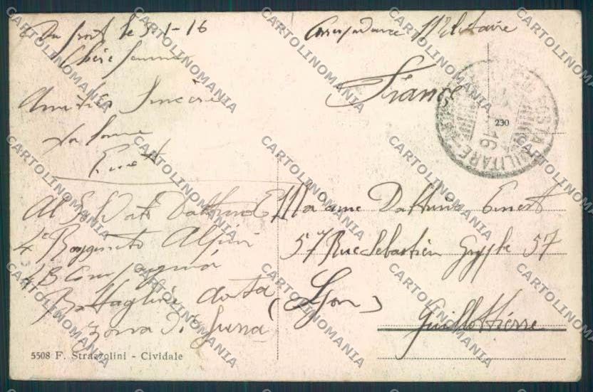 Udine Cividale cartolina MQ3374 – retro