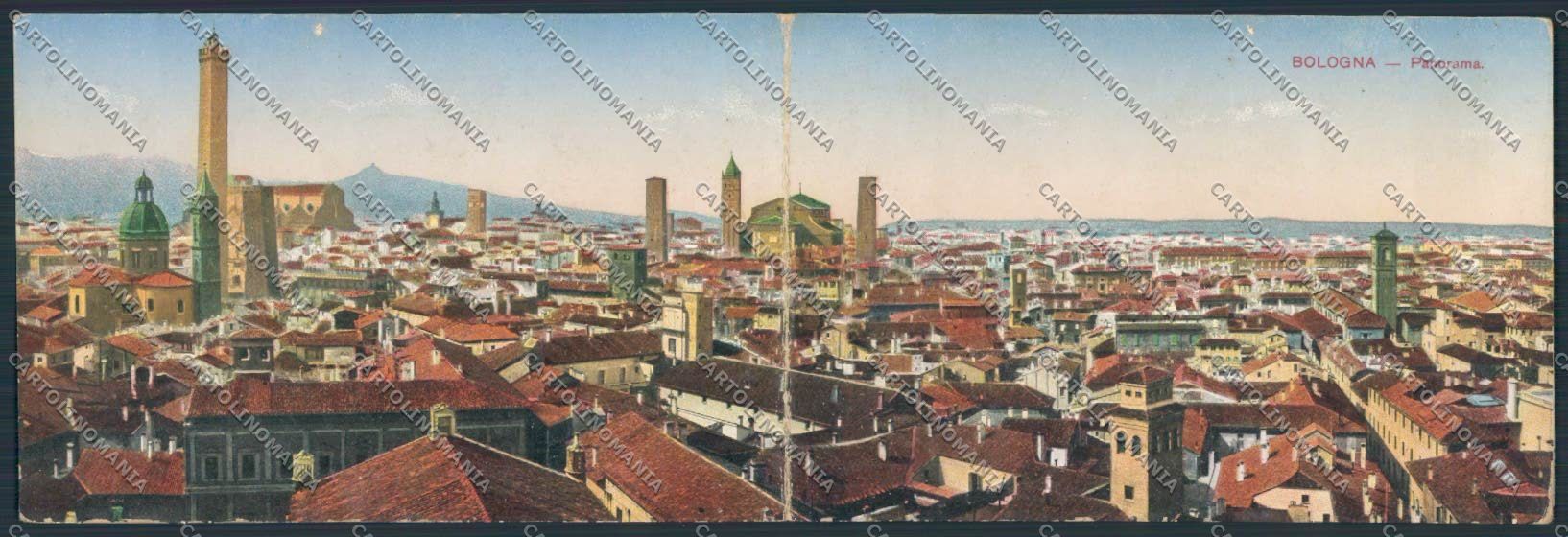 Bologna Doppia SCOLLATA cartolina MQ3403 – fronte