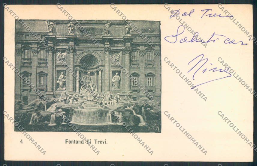 Roma città Fontana Trevi cartolina MQ3412 – fronte