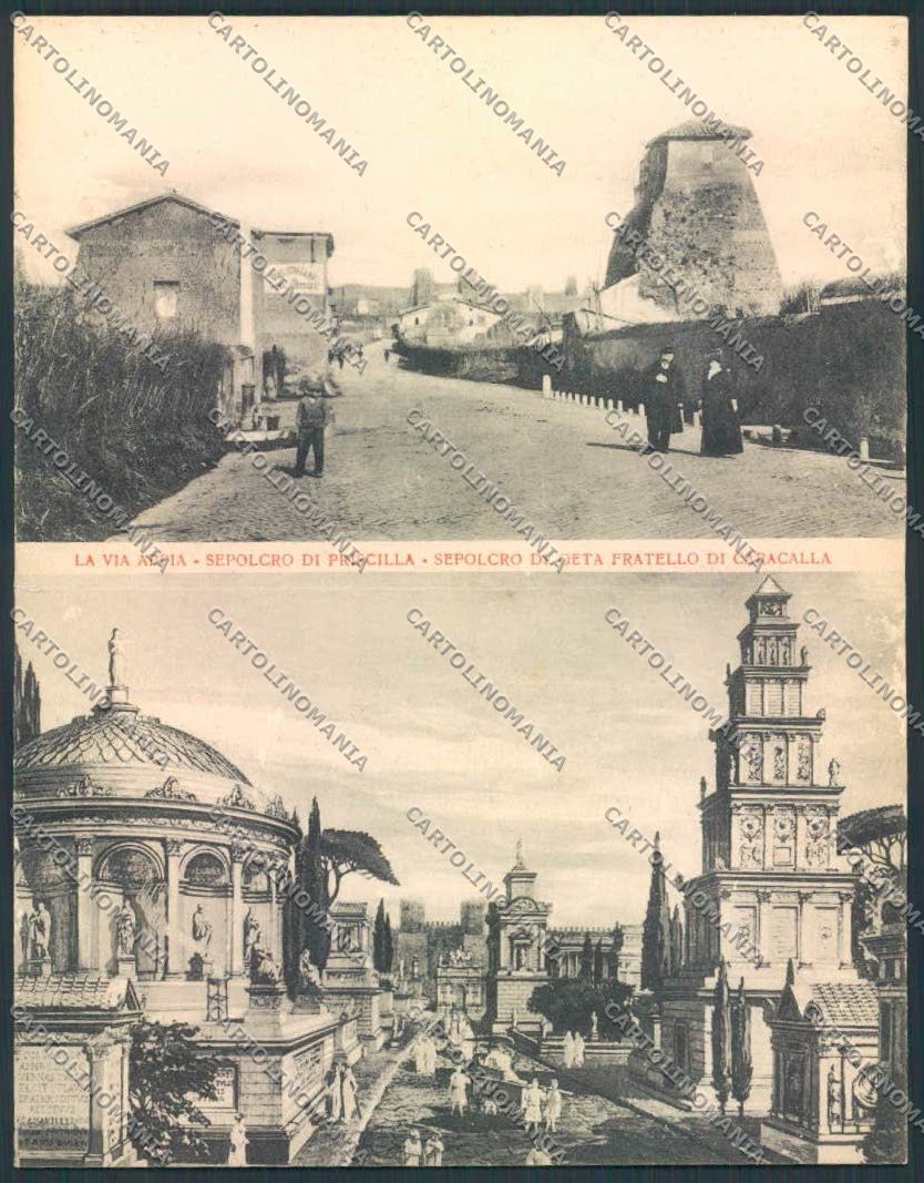 Roma Via Appia cartoncino formato cartolina MQ3436 – fronte