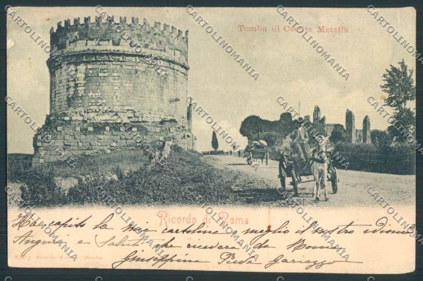 Roma Tomba Metella ABRASA cartolina MQ3533 – fronte