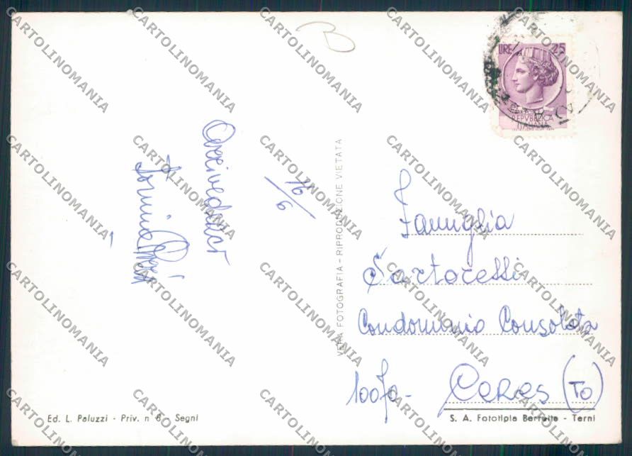 Roma Segni Foto FG cartolina MQ3579 – retro