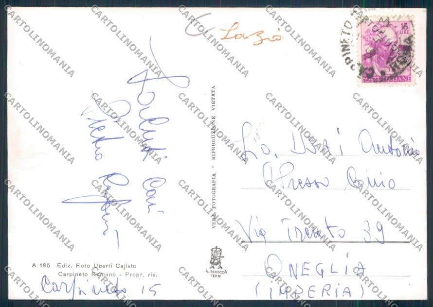 Roma Carpineto Foto FG cartolina MQ3583 – retro