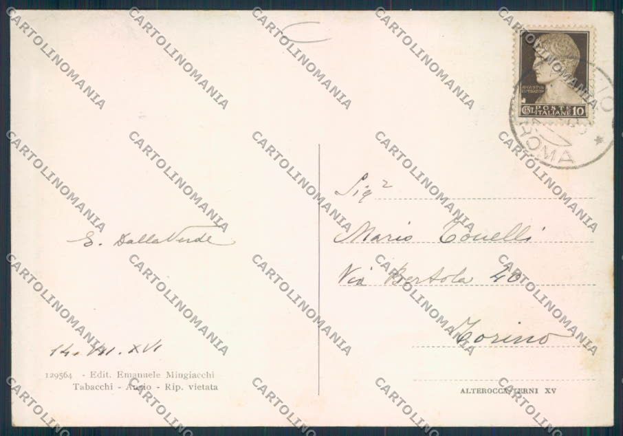 Roma Anzio FG cartolina MQ3589 – retro
