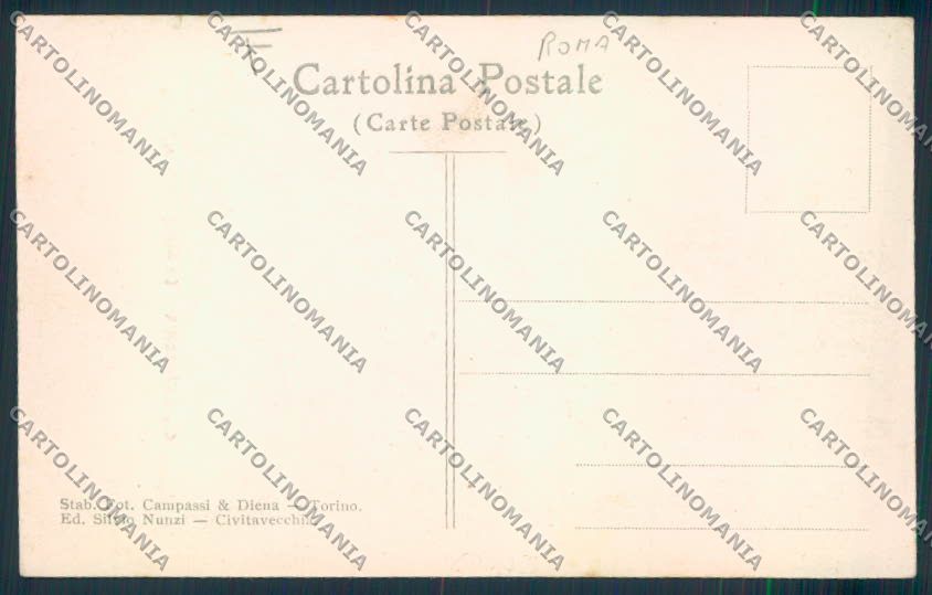 Roma Civitavecchia cartolina MQ3611 – retro