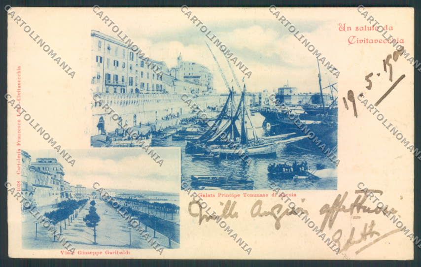 Roma Civitavecchia Saluti da PIEGHINA cartolina MQ3612 – fronte