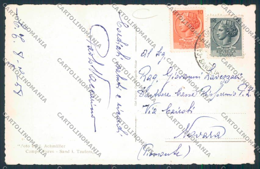 Bolzano Campo Tures Foto cartolina MQ3620 – retro