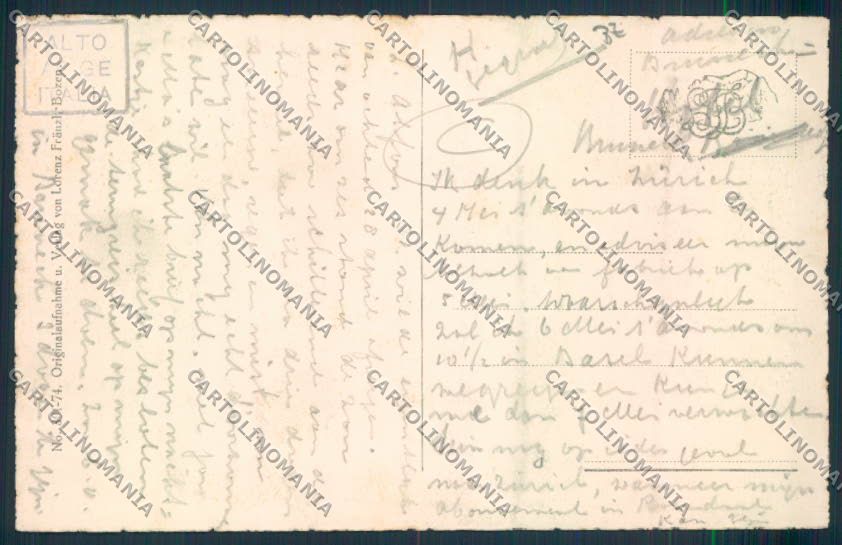 Bolzano Collalbo cartolina MQ3621 – retro