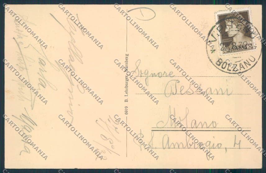 Bolzano Vipiteno cartolina MQ3631 – retro