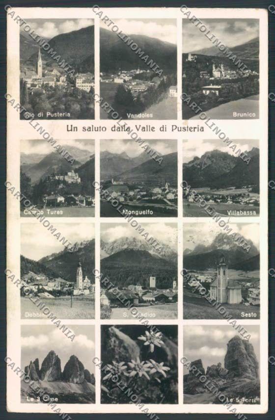 Bolzano Val Pusteria Sesto Campo Dobbiaco Foto cartolina MQ3653 – fronte