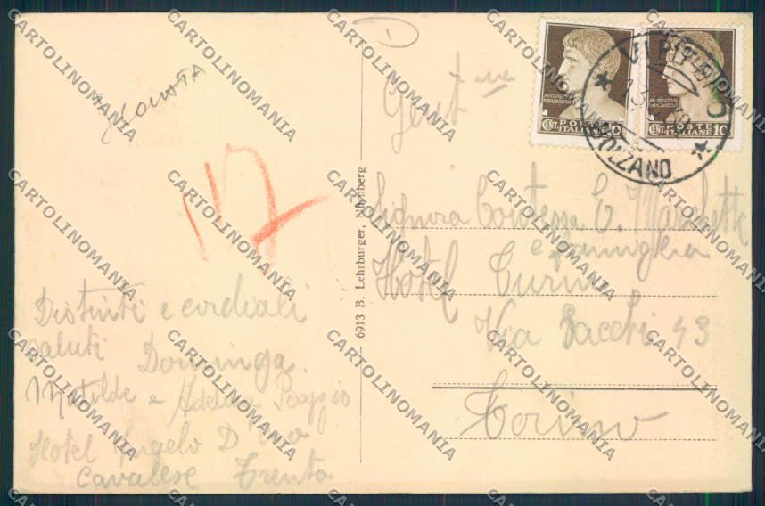 Bolzano Vipiteno SCOLLATA cartolina MQ3676 – retro