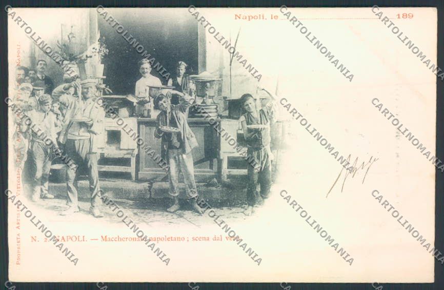 Napoli Mestieri Fabbrica Maccheroni cartolina MQ3710 – fronte
