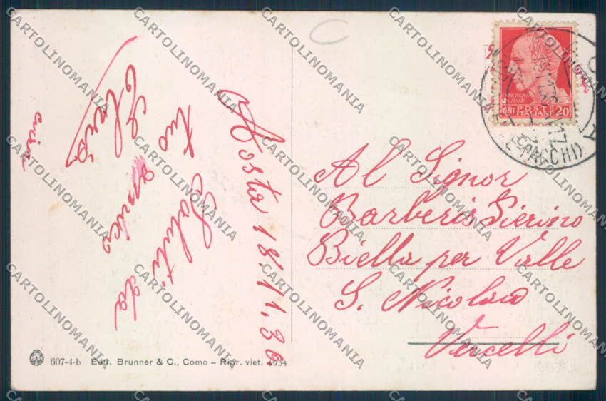 Aosta città cartolina MQ3752 – retro