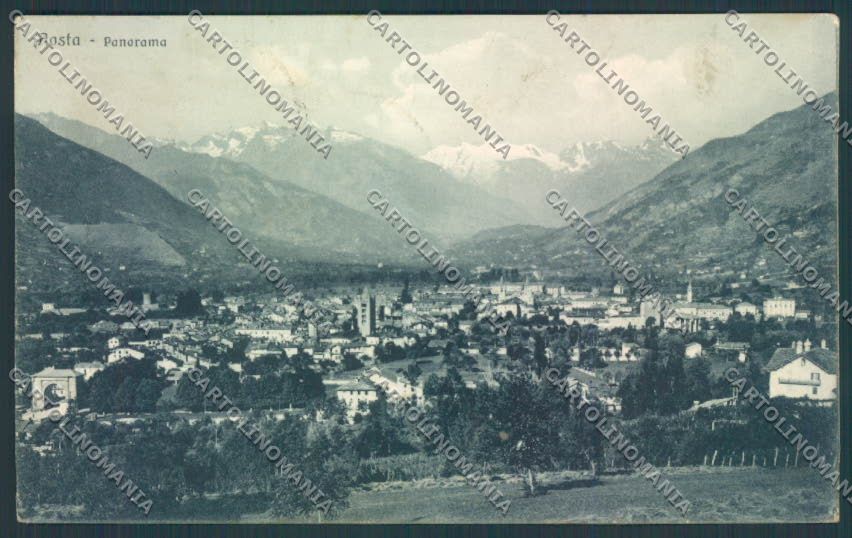 Aosta città SCOLLATA cartolina MQ3781 – fronte