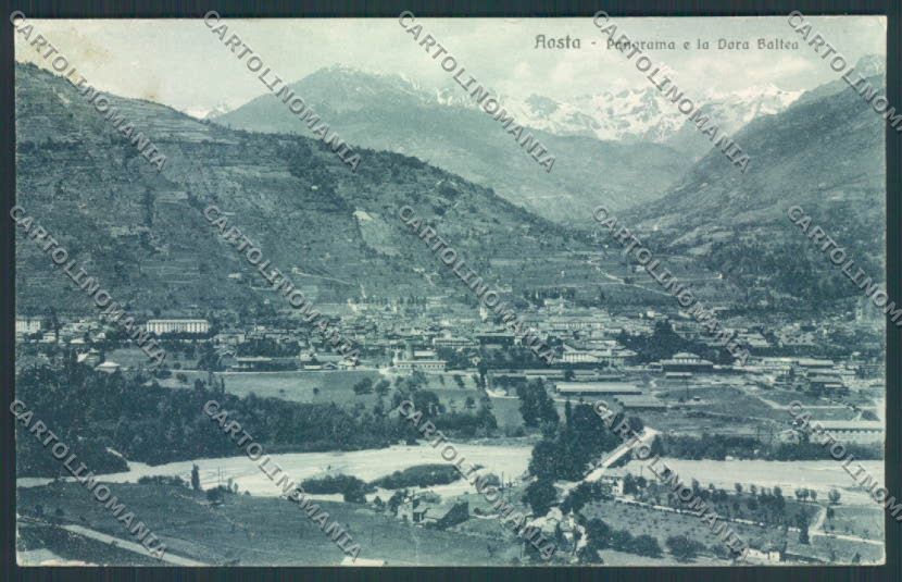 Aosta città PIEGHINA cartolina MQ3783 – fronte