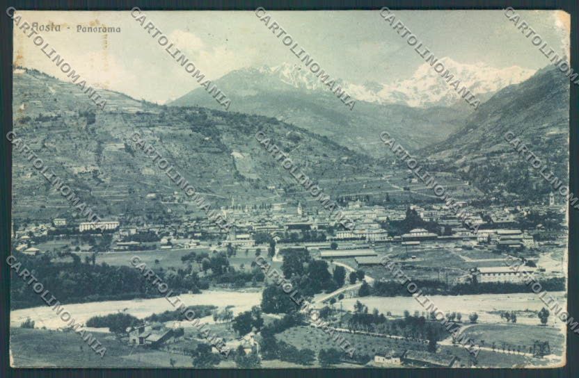 Aosta città ABRASA cartolina MQ3784 – fronte