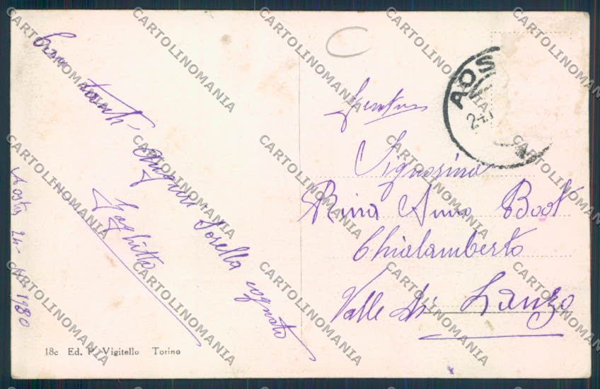 Aosta città cartolina MQ3791 – retro