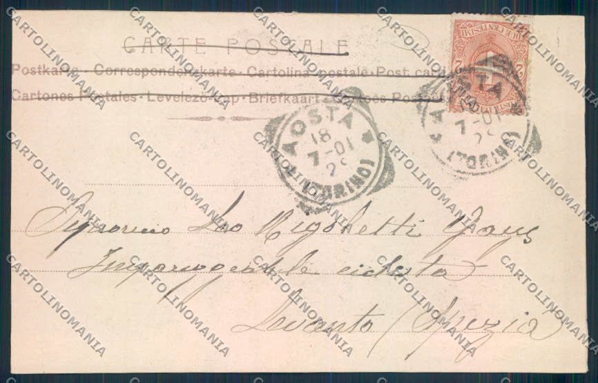 Aosta città SCOLLATA cartolina MQ3809 – retro
