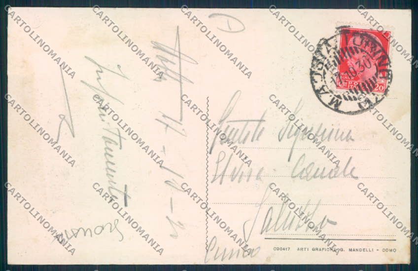 Aosta città SCOLLATA cartolina MQ3834 – retro