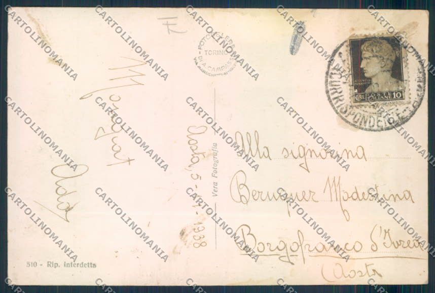 Aosta città foto cartolina MQ3859 – retro